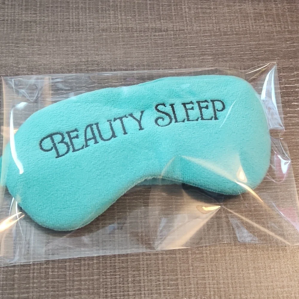 Super Soft Green Sleep Mask with Fun Slogan